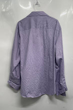 Load image into Gallery viewer, Kenneth Cole Reaction Mens Purple Striped Wrinkle Free Dress Shirt Size XL
