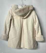 Load image into Gallery viewer, Charabia Womens Beige Faux Fur Hooded Long Sleeve Snap Front Winter Coat Size 12
