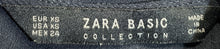 Load image into Gallery viewer, Zara Basic Womens Black Long Flared Sleeve Round Neck Blouse Top Size XS
