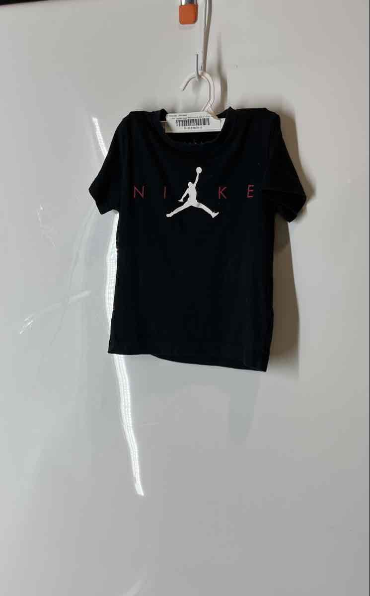 Air Jordan Boys Black Graphic Print Short Sleeve Pullover T-Shirt Size 4T