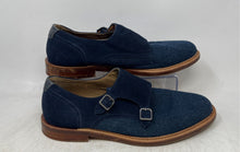 Load image into Gallery viewer, Aldo Mens Blue Round Toe Low Top Double Monk Strap Dress Shoes Size 10
