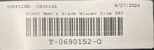 Load image into Gallery viewer, Vinci Mens Black Notch Lapel Single Breasted Two-Button Blazer Size 38S
