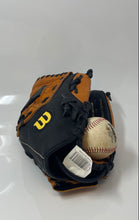 Load image into Gallery viewer, Wilson Mens A360 Series Black Brown Leather Baseball Glove And White Baseball

