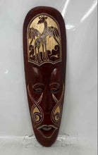 Load image into Gallery viewer, Dark Brown Wooden Handcrafted Giraffe Design Home Wall Hanging Decorative Mask
