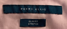Load image into Gallery viewer, Perry Ellis Mens Pink Stretch Slim-Fit Short Sleeve Button-Up Shirt Size M
