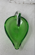 Load image into Gallery viewer, Mid-Century Green Art Glass Swan Dish Candy Bowl With Clear Glass Neck And Head
