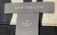 Load image into Gallery viewer, Ann Taylor Womens Black Beige Abstract Print Flap Front Short Wrap Skirt Size 10
