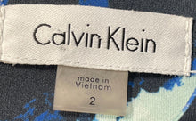 Load image into Gallery viewer, Calvin Klein Womens Multicolor Printed Sleeveless Back Zipper Sheath Dress Sz 2
