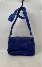Load image into Gallery viewer, B. Makowsky Womens Blue Leather Adjustable Strap Shoulder Crossbody Handbag
