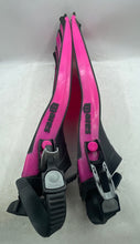 Load image into Gallery viewer, Mares Avanti Quattro Pink Black Open Heel Bungee Scuba Diving Fins Size Small
