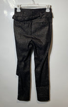 Load image into Gallery viewer, New York &amp; Company Womens Black And Gold Glitter Belt Loops Ankle Pants Size XS
