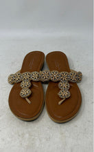 Load image into Gallery viewer, Contesa Womens Brown Leather Slip-On Open Toe Thong Sandals Size 5
