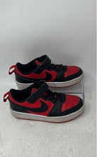 Load image into Gallery viewer, Nike Kids Court Borough Low Recraft Red Black Leather Sneaker Shoes Size 12C
