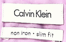 Load image into Gallery viewer, Calvin Klein Mens Pink Cotton Long Sleeve Non-Iron Slim Fit Dress Shirt Size 16
