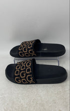 Load image into Gallery viewer, Guess Womens Brown Black Open Toe Slip-On Slide Sandals Size 7M
