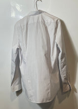 Load image into Gallery viewer, H&amp;M Mens White Black Dotted Long Sleeve Easy Iron Slim Fit Button-Up Shirt Sz M
