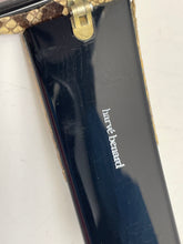 Load image into Gallery viewer, Harve Bernard Women's Black Sunglasses with Brown Snake Skin Details
