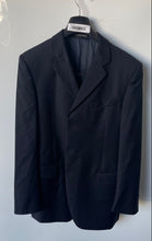 Load image into Gallery viewer, Lubiam 1911 Mens Blue Wool Long Sleeve Collared Three-Button Blazer Size 42R
