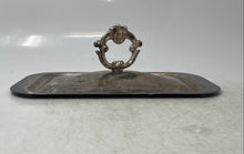 Load image into Gallery viewer, Silver-Tone Rectangle Lid With Ornate Style Decorative Center Handle
