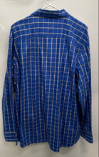 Load image into Gallery viewer, Claiborne Mens Blue Check 80'S 2-Ply Slim Fit Long Sleeve Button-Up Shirt Sz XXL
