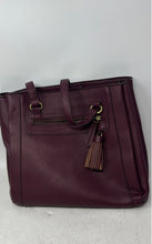 Load image into Gallery viewer, St. John's Bay Womens Burgundy Leather Inner Pockets Double Handle Tote Bag

