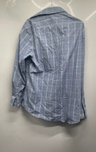 Load image into Gallery viewer, Michael Kors Mens Blue Plaid Long Sleeve Non Iron Dress Shirt Size L 161/2 32/33
