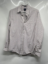 Load image into Gallery viewer, J.Crew Mens White Check Printed Flex Washed Classic Fit Button-Up Shirt Size M
