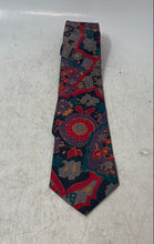Load image into Gallery viewer, Italian Mens Multicolor Geometric Print Silk Adjustable Formal Designer Tie
