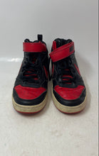 Load image into Gallery viewer, Nike Kids Court Borough Mid 2 CD7782-003 Black Red Sneaker Shoes Size 5.5Y
