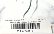 Load image into Gallery viewer, Nautica Mens White Flat Front Slash Pockets Classic Fit Chino Shorts Size 30W
