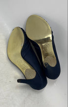 Load image into Gallery viewer, Adrianna Papell Womens Farrel Blue Leather Peep Toe Stiletto Pump Heels Sz 5.5M
