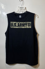 Load image into Gallery viewer, U.S. Army Mens Black Camouflage Logo Sleeveless Crew Neck T-Shirt Size Medium
