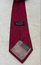 Load image into Gallery viewer, City Of London By Ferrell Reed Mens Red Argyle Print Adjustable Pointed Tie
