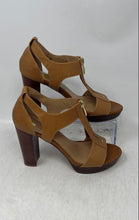 Load image into Gallery viewer, Franco Sarto Womens Caged Myraid Brown Zipper Block Platform Heels Size 6M
