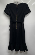 Load image into Gallery viewer, Calvin Klein Womens Black Short Sleeve Back-Zip Sheath Dress Size 4
