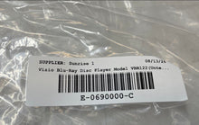 Load image into Gallery viewer, Vizio Model VBR122 Black Wired Portable Blu-Ray Disc Player Untested
