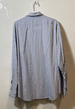 Load image into Gallery viewer, Polo By Ralph Lauren Mens Blue Multi Striped Long Sleeve Button-Up Shirt Size XL
