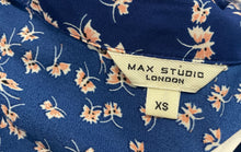 Load image into Gallery viewer, Max Studio Womens Multicolor Butterfly Print Tiered Midi A-Line Dress Size XS
