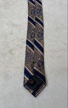 Load image into Gallery viewer, Pronto Uomo Mens Blue Multicolor Floral Silk Keeper Loop Designer Tie
