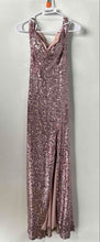 Load image into Gallery viewer, B. Darlin Womens Pink Sequin Off The Shoulder Evening Maxi Dress Size 1/2
