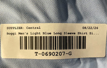 Load image into Gallery viewer, Boggi Milano Mens Light Blue Long Sleeve Collared Button-Up Shirt Size Medium
