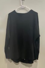 Load image into Gallery viewer, Liv Milano Womens Black Long Sleeve Pearl Embellished Bow Pullover Sweater Sz XL
