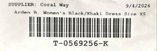 Load image into Gallery viewer, Arden B. Womens Black Khaki Printed Long-Sleeve V-Neck Bodycon Dress Size XS
