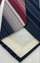 Load image into Gallery viewer, Christian Dior Mens Multicolor Striped Adjustable Pointed Tie One Size
