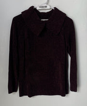 Load image into Gallery viewer, Anne Klein II Womens Brown Ribbed Knit Collared Pullover Sweater Size Small
