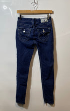 Load image into Gallery viewer, True Religion Womens Dark Blue Stretch Denim Skinny Leg Jeans Size 27
