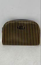 Load image into Gallery viewer, Original Paris Design Womens Beige Black Striped Print Zipper Clutch Purse
