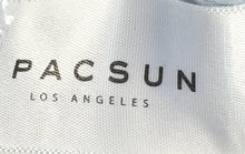 Load image into Gallery viewer, Pacsun Womens Blue Denim Cotton Pockets Raw Hem Short Mini Skirt Size 24
