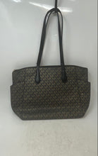 Load image into Gallery viewer, Michael Kors Womens Marilyn Gold &amp; Black Monogram Double Handle Zip Top Tote Bag
