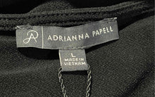 Load image into Gallery viewer, Adrianna Papell Womens Black Puff Sleeve V-Neck Knit Blouse Top Size L w/ Tag
